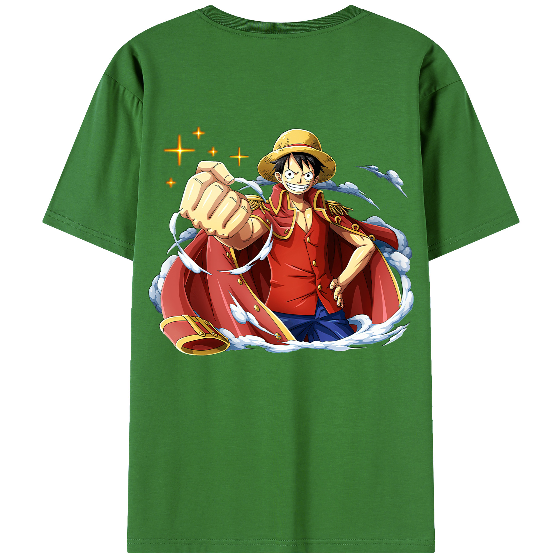 ワンピース モンキー・D・ルフィ ONE PIECE Monkey D. Luffy レディース半袖Tシャツ(バックプリント)